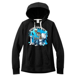 Doing Dad Shit Funny Skeleton Women's Fleece Hoodie