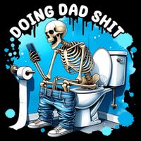 Doing Dad Shit Funny Skeleton Wool Snapback Cap