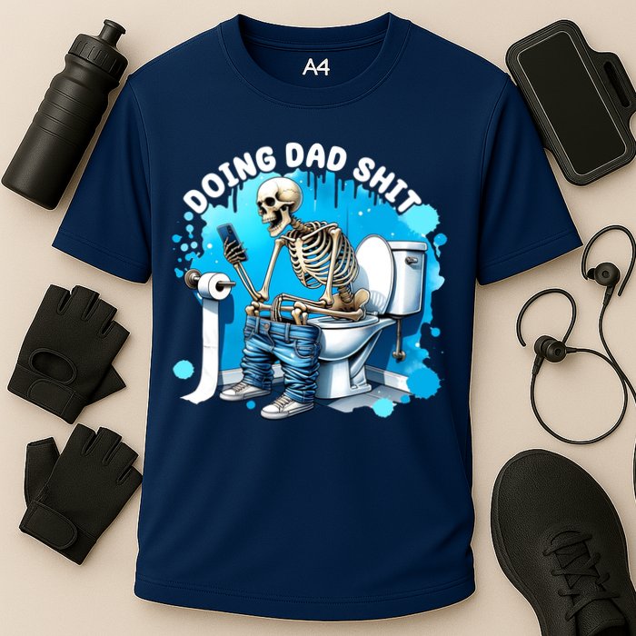 Doing Dad Shit Funny Skeleton Performance Shirt