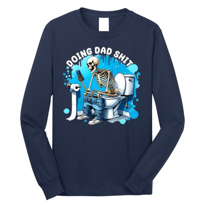 Doing Dad Shit Funny Skeleton Long Sleeve Shirt