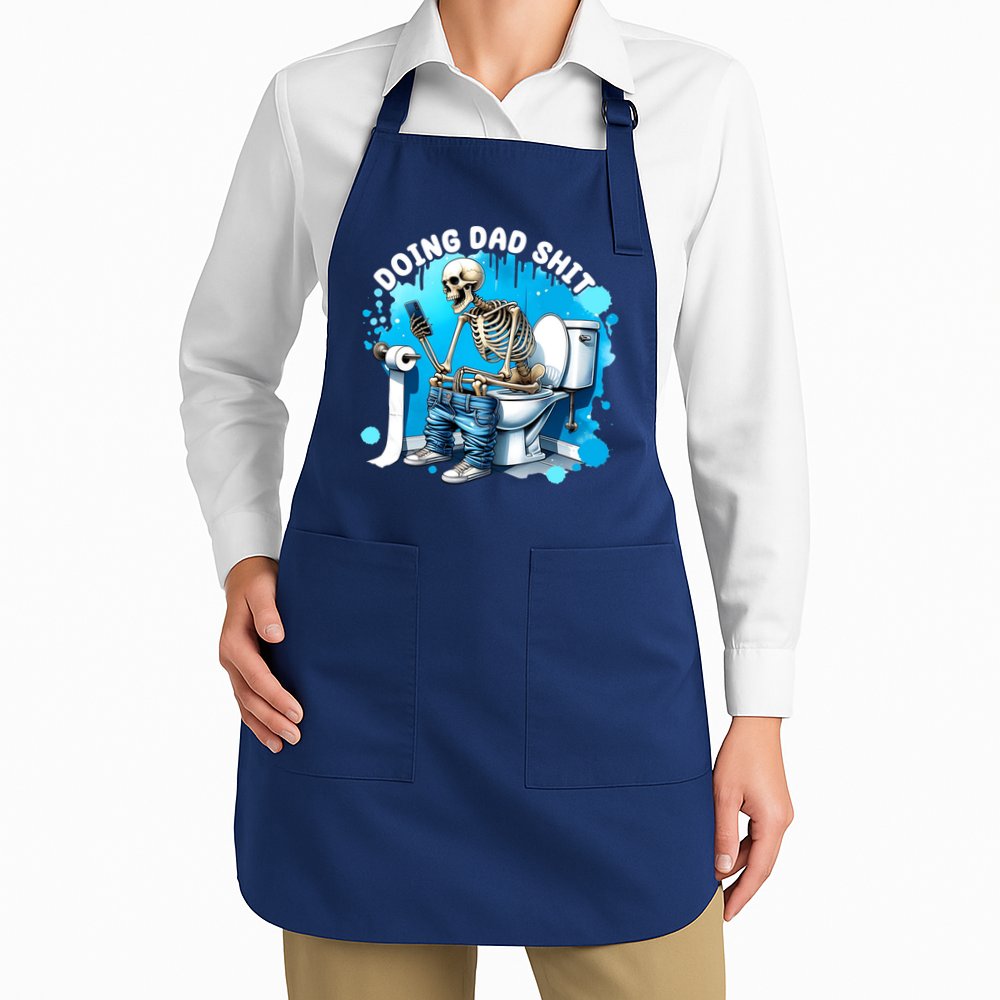Doing Dad Shit Funny Skeleton Apron