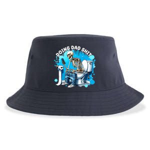 Doing Dad Shit Funny Skeleton Sustainable Bucket Hat