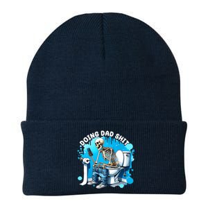 Doing Dad Shit Funny Skeleton Knit Cap Winter Beanie