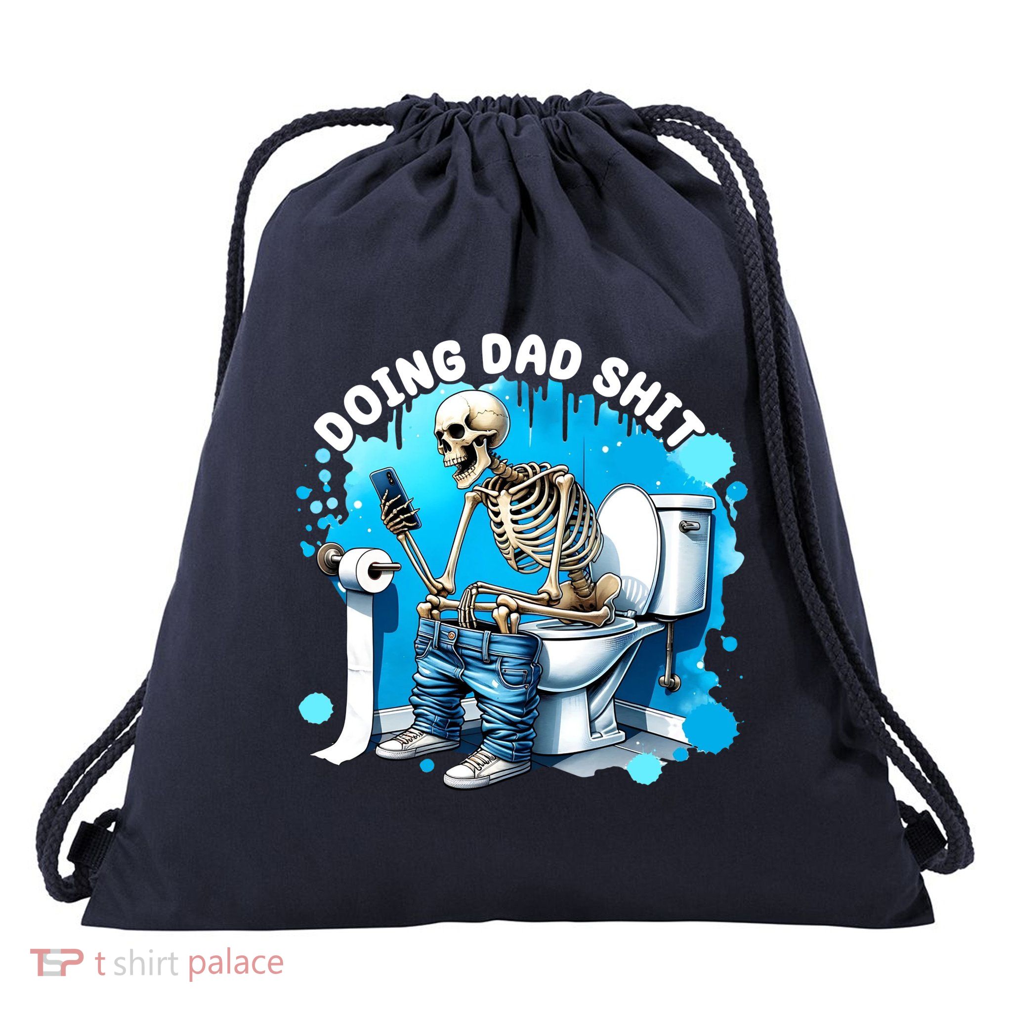Doing Dad Shit Funny Skeleton Drawstring Bag