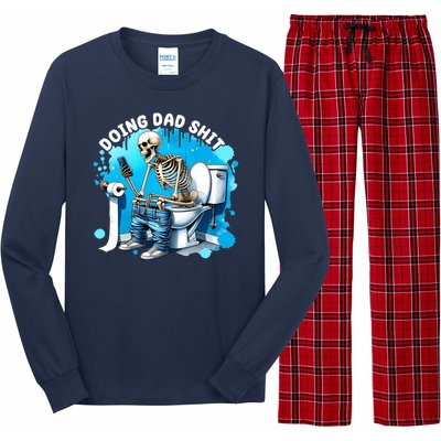 Doing Dad Shit Funny Skeleton Long Sleeve Pajama Set