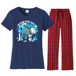 Doing Dad Shit Funny Skeleton Women's Flannel Pajama Set