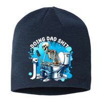 Doing Dad Shit Funny Skeleton Sustainable Beanie