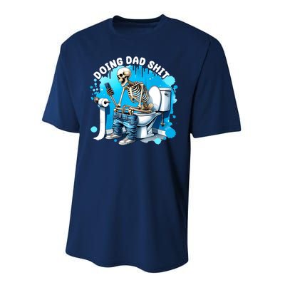 Doing Dad Shit Funny Skeleton Performance Sprint T-Shirt