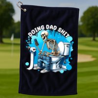 Doing Dad Shit Funny Skeleton Golf Towel
