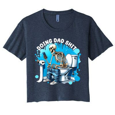 Doing Dad Shit Funny Skeleton Crop Top