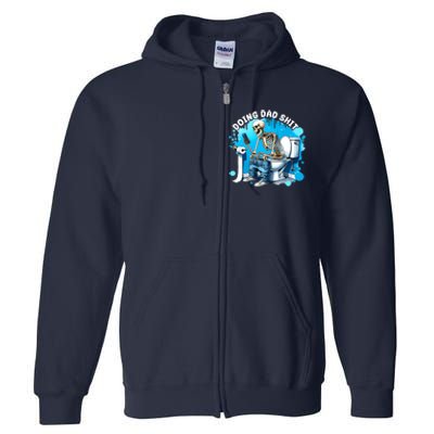 Doing Dad Shit Funny Skeleton Full Zip Hoodie