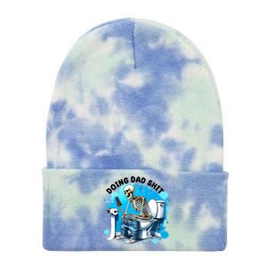 Doing Dad Shit Funny Skeleton Tie Dye 12in Knit Beanie