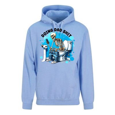 Doing Dad Shit Funny Skeleton Unisex Surf Hoodie