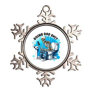 Doing Dad Shit Funny Skeleton Metallic Star Ornament