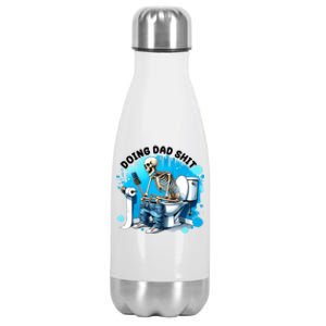 Doing Dad Shit Funny Skeleton Stainless Steel Insulated Water Bottle