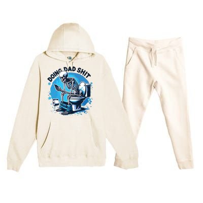 Doing Dad Shit Funny Dad Dad Life Premium Hooded Sweatsuit Set