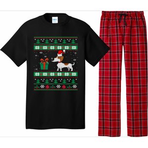 Dachshund Dog Santa Hat Funny Dogs Lovers Christmas Xmas Gift Pajama Set