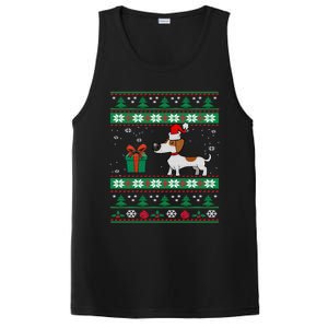 Dachshund Dog Santa Hat Funny Dogs Lovers Christmas Xmas Gift PosiCharge Competitor Tank