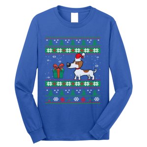 Dachshund Dog Santa Hat Funny Dogs Lovers Christmas Xmas Gift Long Sleeve Shirt