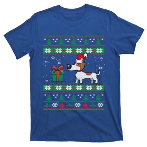 Dachshund Dog Santa Hat Funny Dogs Lovers Christmas Xmas Gift T-Shirt