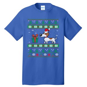 Dachshund Dog Santa Hat Funny Dogs Lovers Christmas Xmas Gift Tall T-Shirt