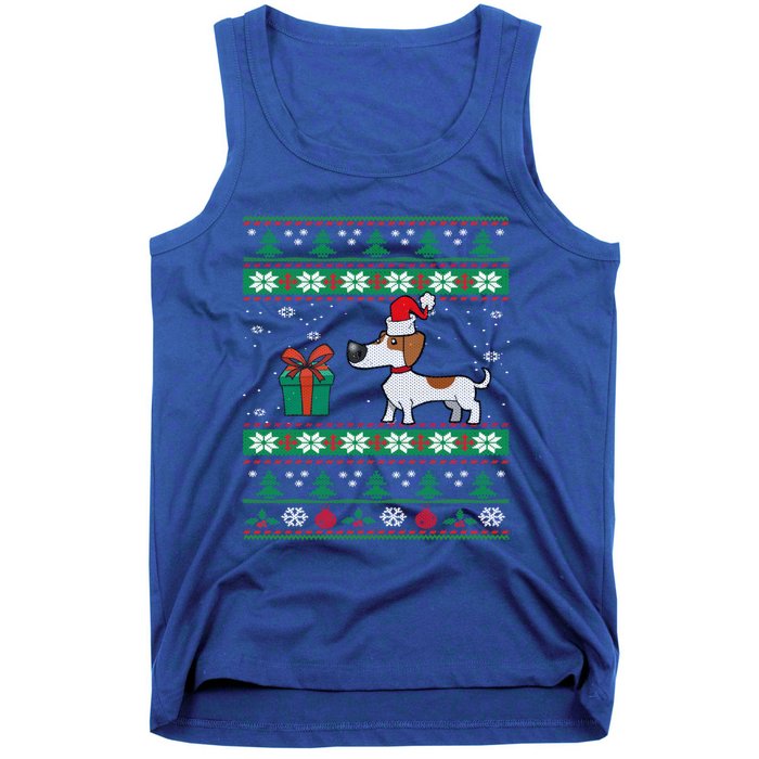 Dachshund Dog Santa Hat Funny Dogs Lovers Christmas Xmas Gift Tank Top