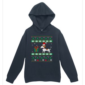 Dachshund Dog Santa Hat Funny Dogs Lovers Christmas Xmas Gift Urban Pullover Hoodie