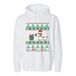 Dachshund Dog Santa Hat Funny Dogs Lovers Christmas Xmas Gift Garment-Dyed Fleece Hoodie