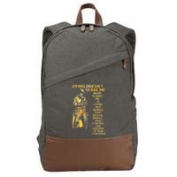 Dying DoesnT Scare Me What Scares Me Cotton Canvas Backpack