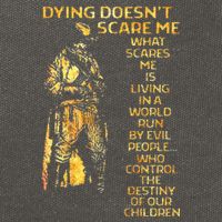 Dying DoesnT Scare Me What Scares Me Cotton Canvas Backpack