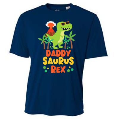 Daddy Dad Saurus Rex Dinosaur Dino for Father Cooling Performance Crew T-Shirt