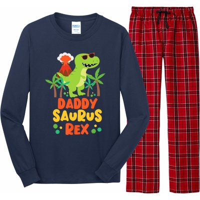 Daddy Dad Saurus Rex Dinosaur Dino for Father Long Sleeve Pajama Set