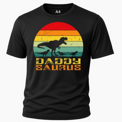 Daddysaurus Daddy Saurus Dino Dinosaur T Rex Cooling Performance Crew T-Shirt