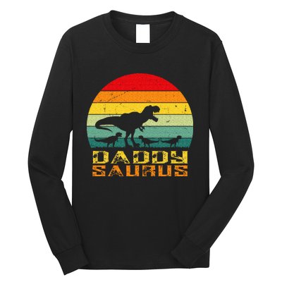 Daddysaurus Daddy Saurus Dino Dinosaur T Rex Long Sleeve Shirt