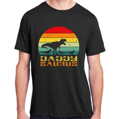 Daddysaurus Daddy Saurus Dino Dinosaur T Rex Adult ChromaSoft Performance T-Shirt