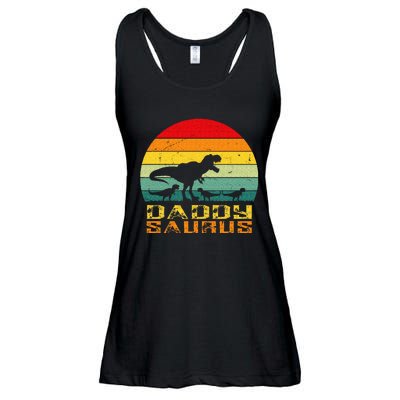 Daddysaurus Daddy Saurus Dino Dinosaur T Rex Ladies Essential Flowy Tank