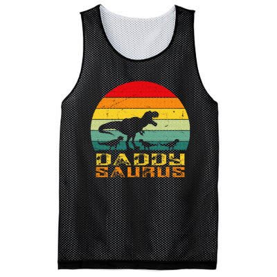 Daddysaurus Daddy Saurus Dino Dinosaur T Rex Mesh Reversible Basketball Jersey Tank