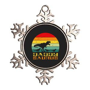 Daddysaurus Daddy Saurus Dino Dinosaur T Rex Metallic Star Ornament