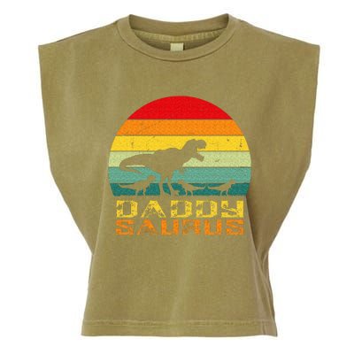 Daddysaurus Daddy Saurus Dino Dinosaur T Rex Garment-Dyed Women's Muscle Tee