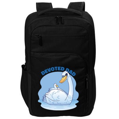 Devoted Dad Swan Fathers Day Gift Impact Tech Backpack