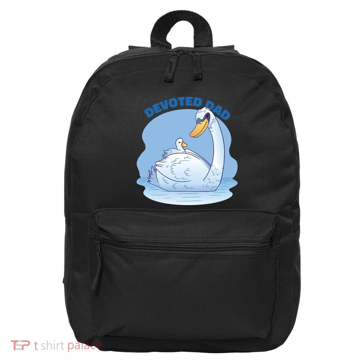 Devoted Dad Swan Fathers Day Gift 16 in Basic Backpack