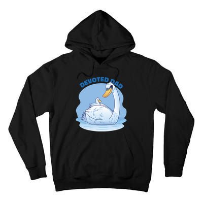 Devoted Dad Swan Fathers Day Gift Tall Hoodie