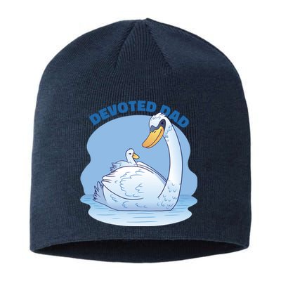 Devoted Dad Swan Fathers Day Gift Sustainable Beanie