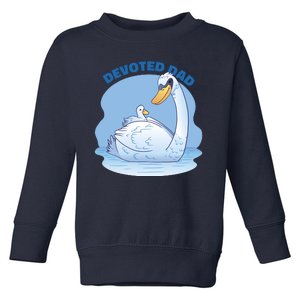 Devoted Dad Swan Fathers Day Gift Toddler Sweatshirt