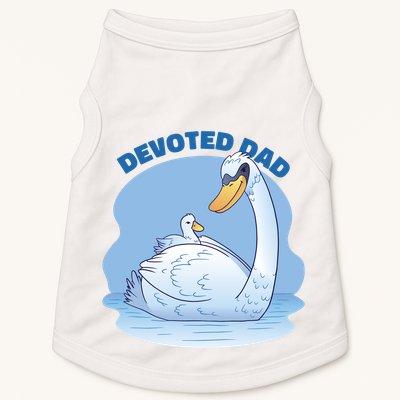 Devoted Dad Swan Fathers Day Gift Doggie Tank