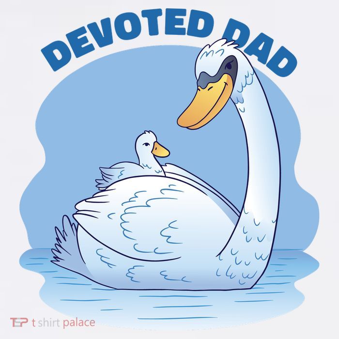 Devoted Dad Swan Fathers Day Gift High Crown Mesh Back Trucker Hat