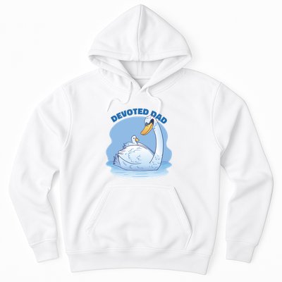 Devoted Dad Swan Fathers Day Gift Hoodie
