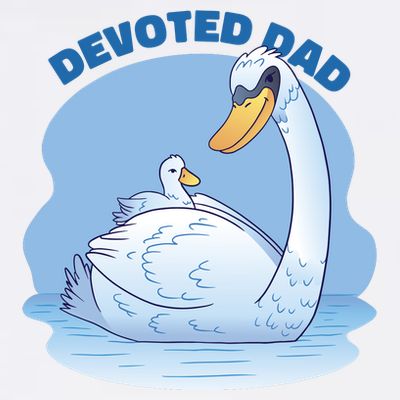 Devoted Dad Swan Fathers Day Gift T-Shirt