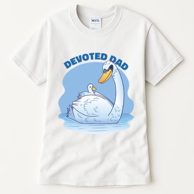 Devoted Dad Swan Fathers Day Gift Tall T-Shirt