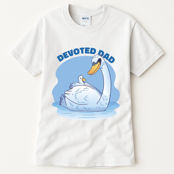 Devoted Dad Swan Fathers Day Gift Tall T-Shirt